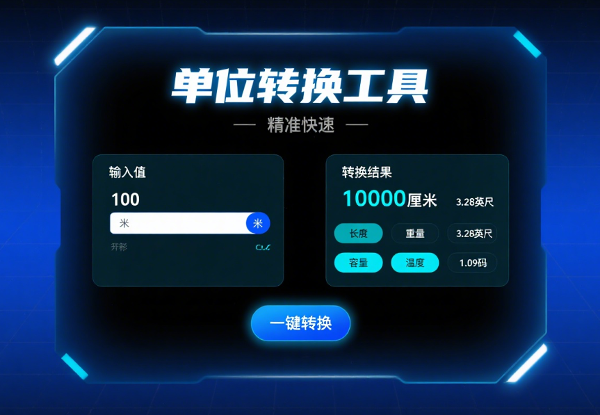 单位转换工具预览界面